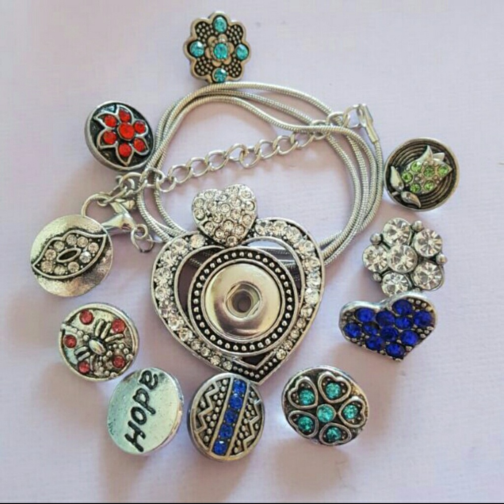 New Snap button Necklace with 10 snaps