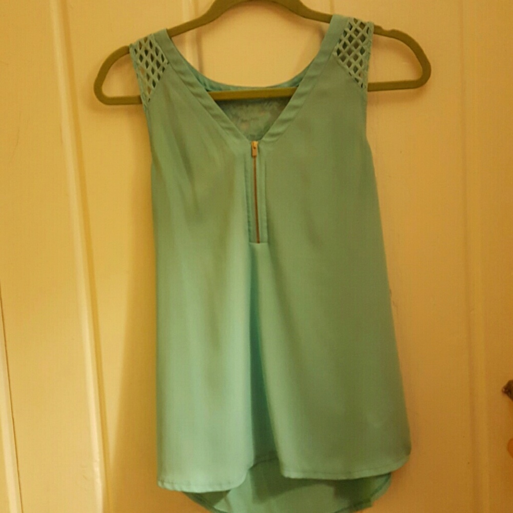Jade Green Mixed Media Tank (Express Small)