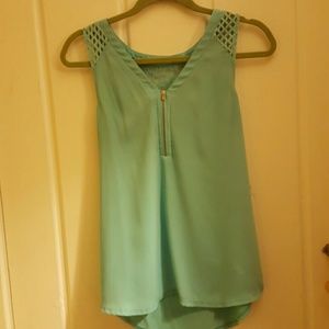 Jade Green Mixed Media Tank (Express Small)