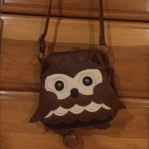 Over the shoulder owl purse
