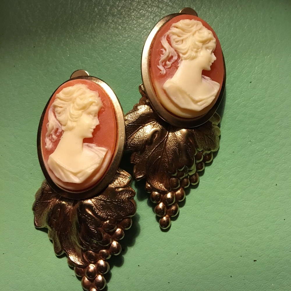Victorian clip on earrings