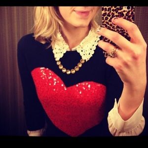 JCrew Factory Heart ❤ Sweater