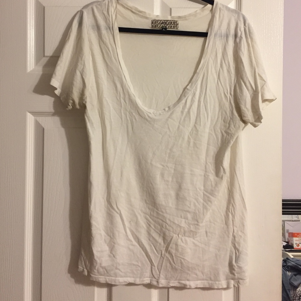 Groceries white tshirt