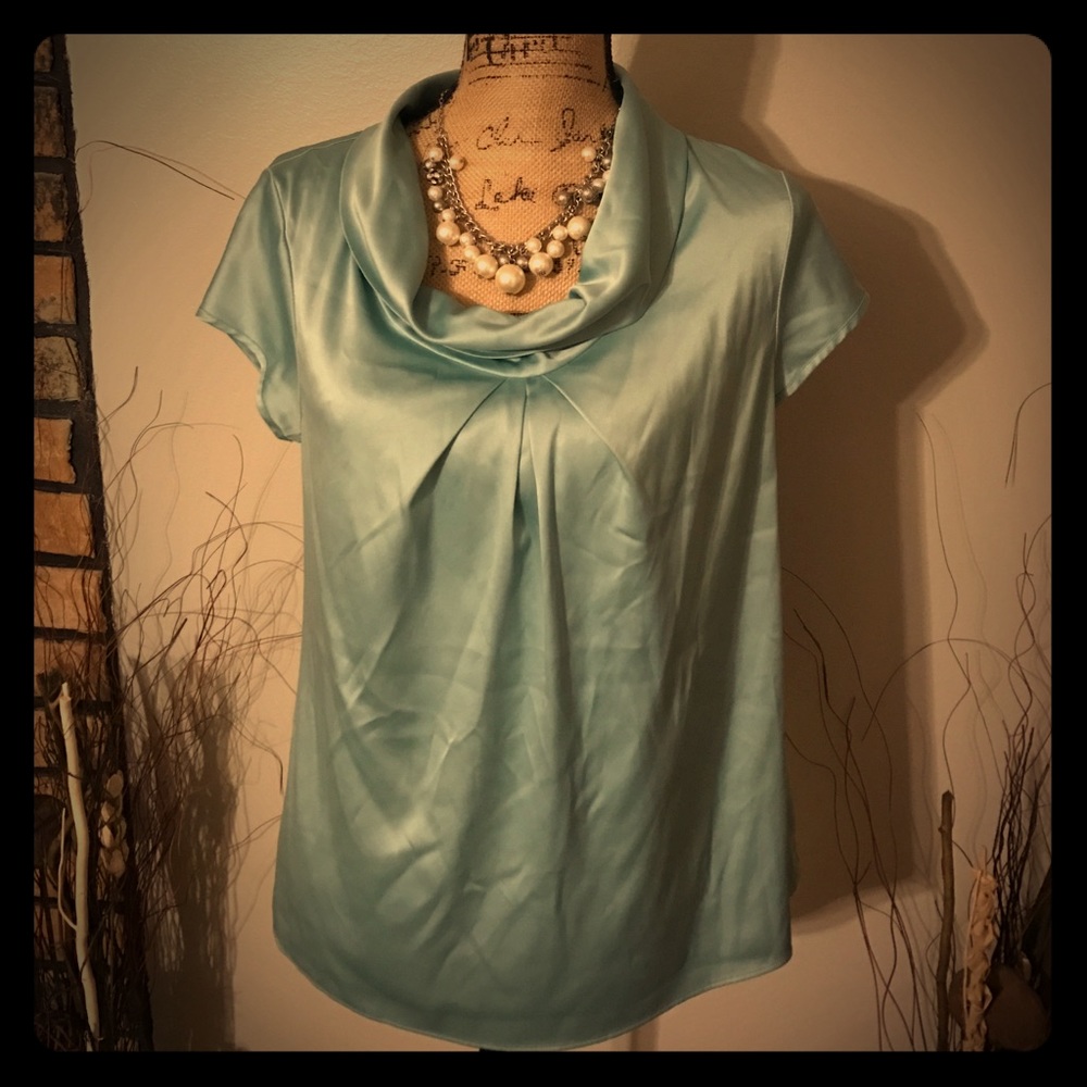 The Limited swoop neckline silk shirt