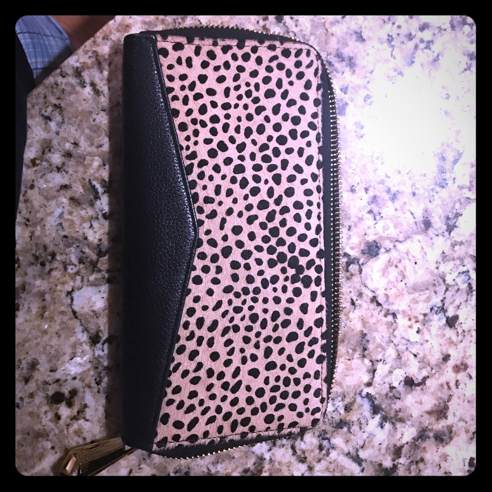 Aimee Kestenburg calf hair/ leather travel wallet