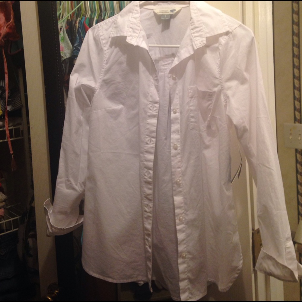 Classic white button down shirt