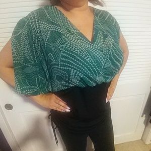 Teal blouse