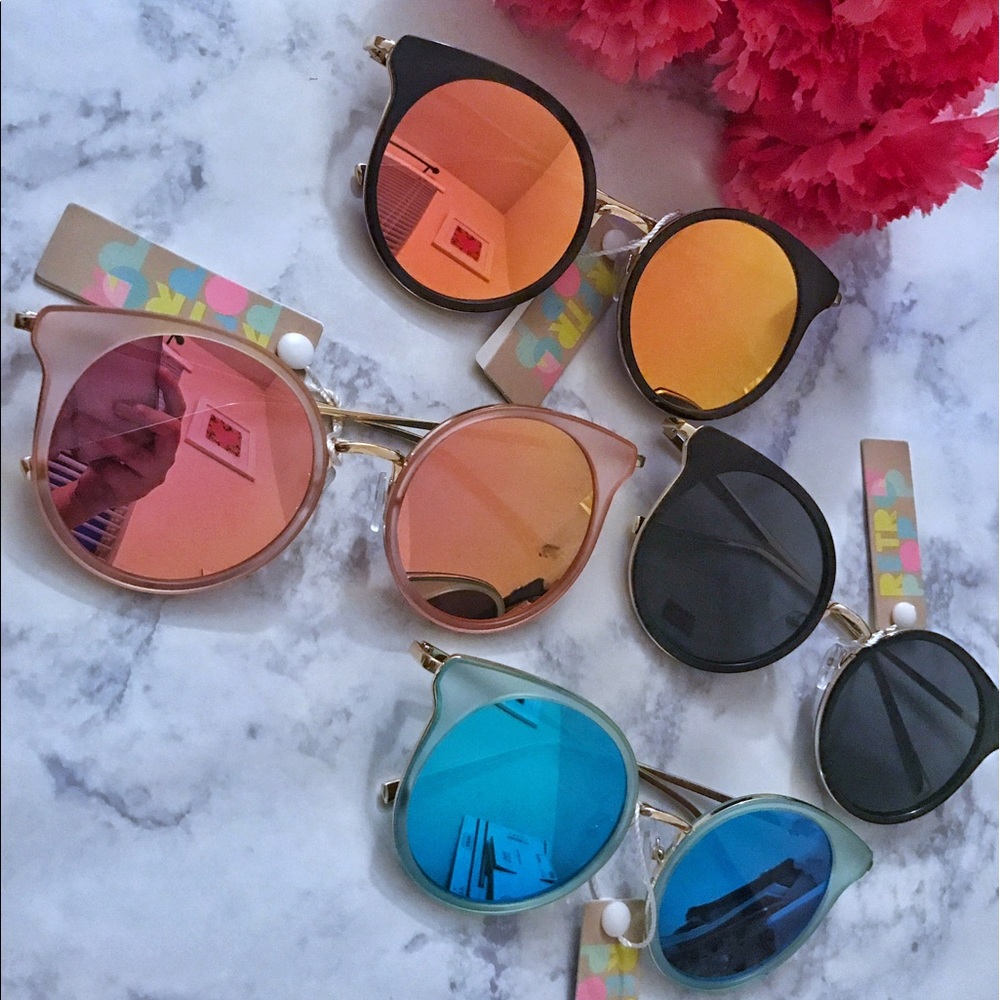 B1G1! Round Cat Eye Reflective Sunglasses - Picture 2 of 8