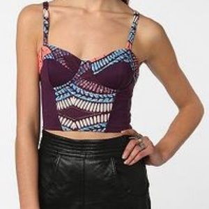 Urban Outfitters Silence + Noise Print Bustier