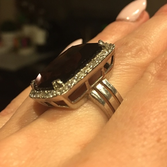 Brown Smoky Quartz Cocktail Ring - Picture 3 of 5