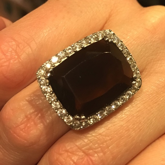 Brown Smoky Quartz Cocktail Ring - Picture 4 of 5