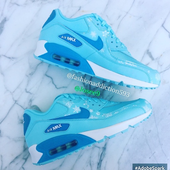 Nike Air Max women's blue white Elsa sneakers - Picture 4 of 8
