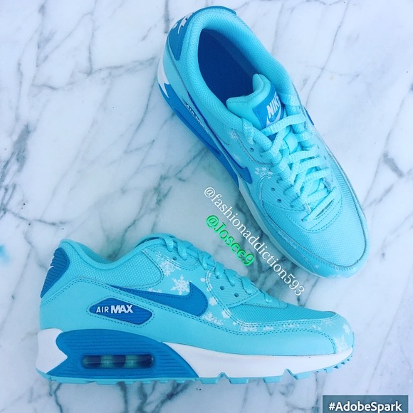 Nike Air Max women's blue white Elsa sneakers - Picture 3 of 8