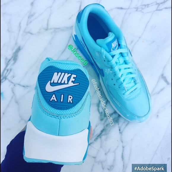Nike Air Max women's blue white Elsa sneakers - Picture 8 of 8
