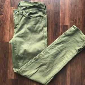 J Crew Toothpick Green Jeans