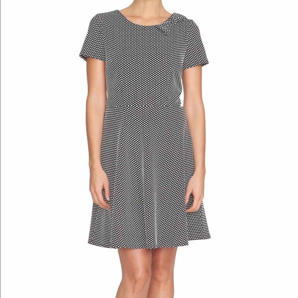CeCe by Cynthia Steffe fit and flare bow detail