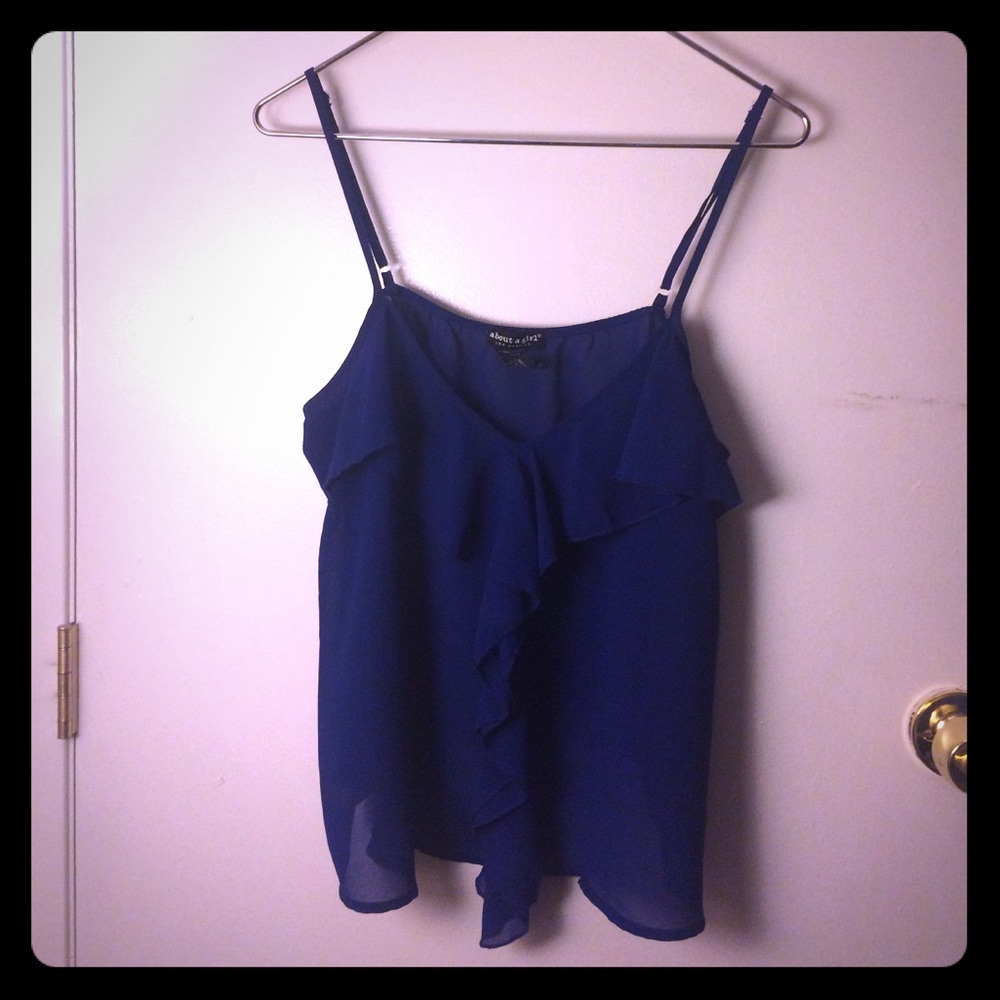 Sheer Blue Tank Top