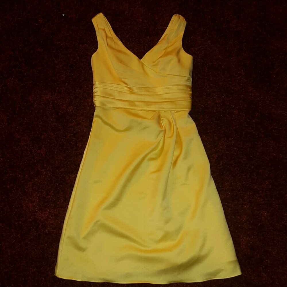 David's Bridal sunbeam yellow size 4 dress