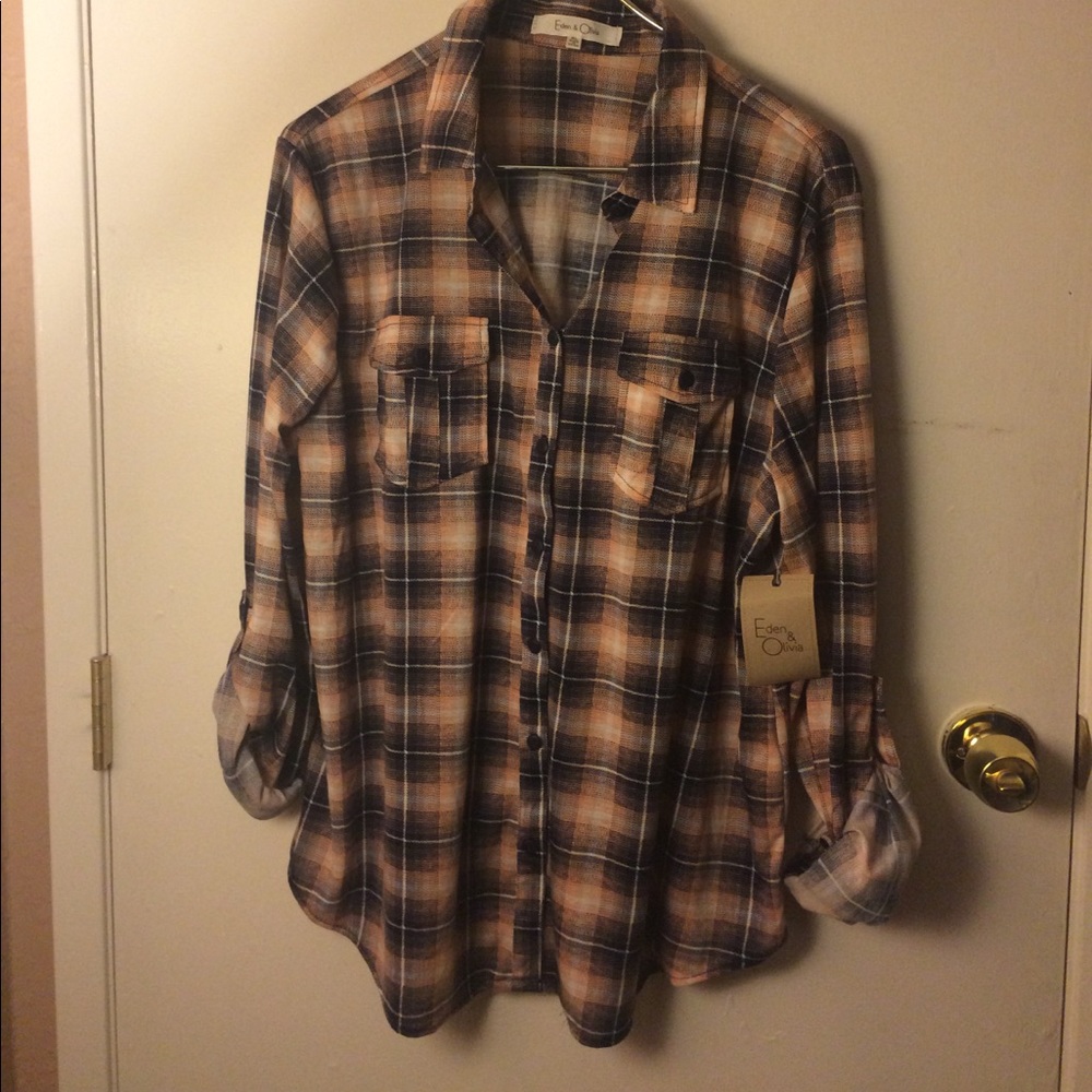 Light pink Button up Flannel