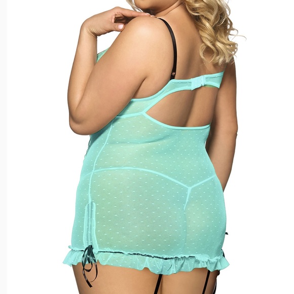 Lace Teddy Lingerie Set l Plus Too - Picture 3 of 5