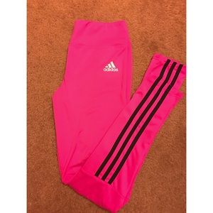 Pink Adidas Full-Length Leggings