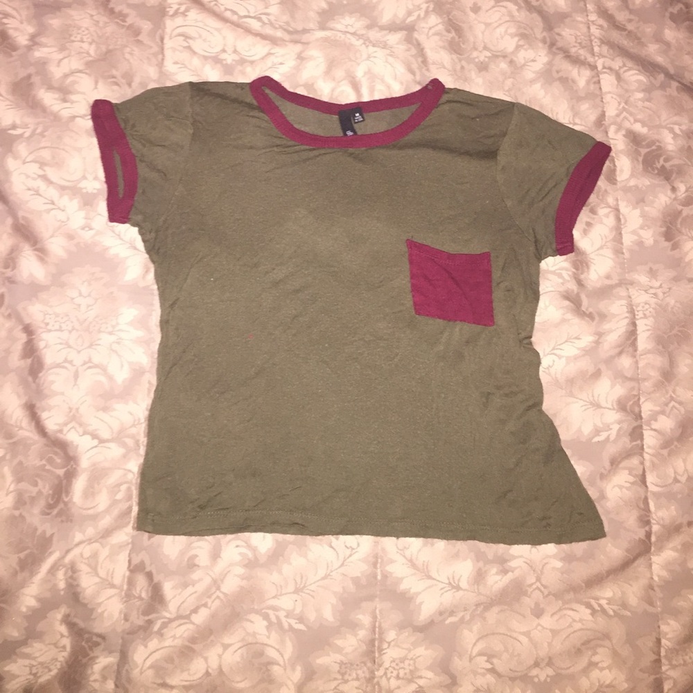 Maroon and Olive T-Shirt