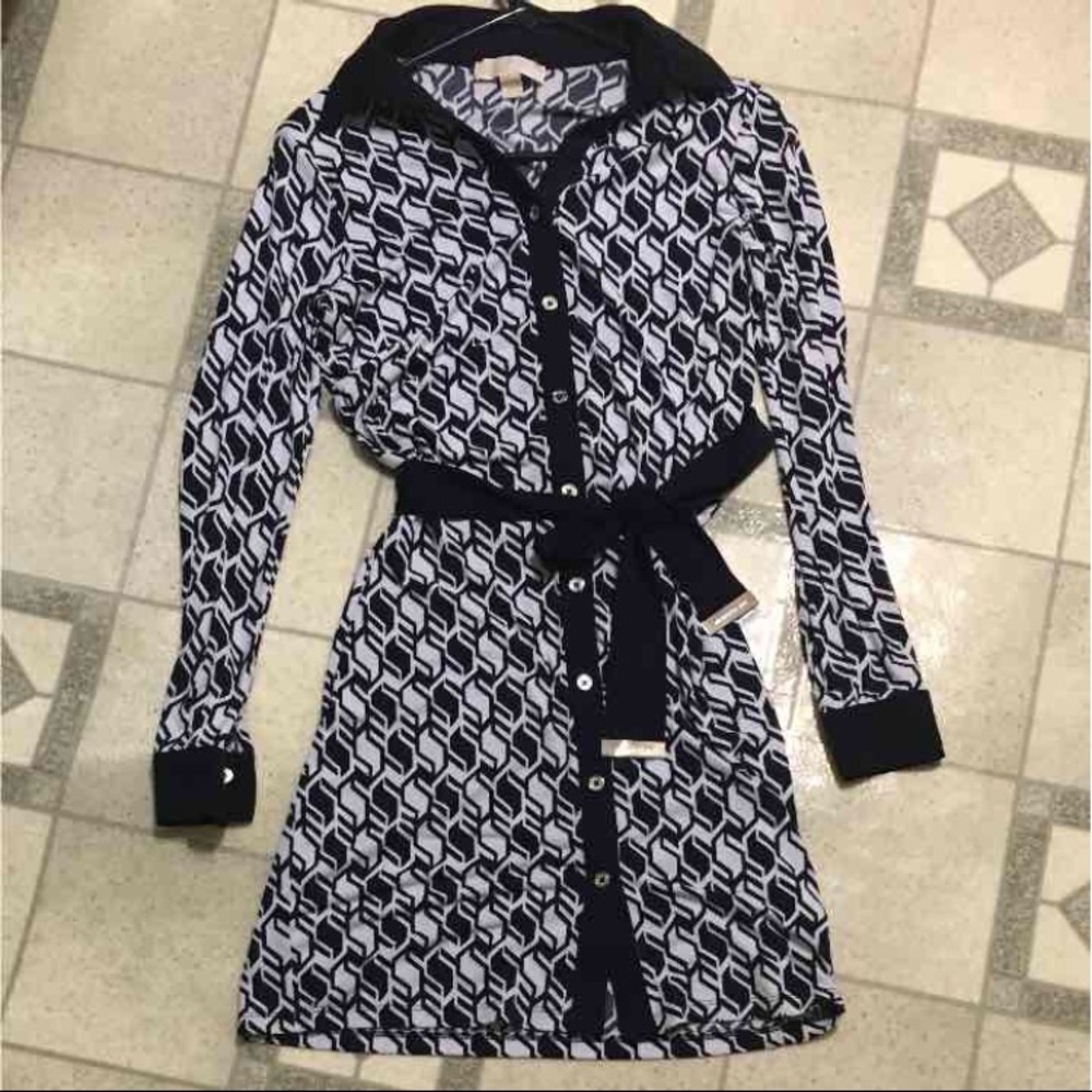 Michael kors navy and white dress