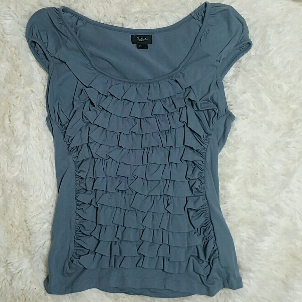NWOT! Anthropologie Deletta Ruffle Top