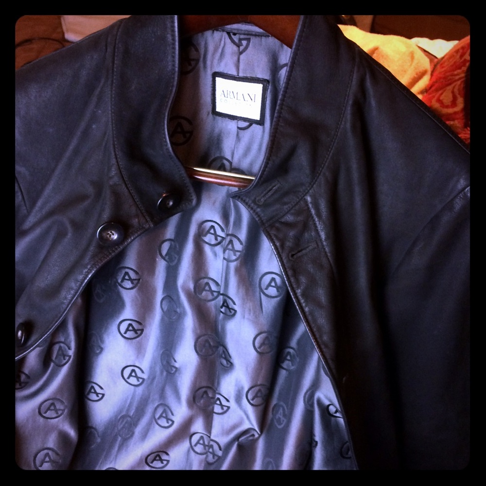 ARMANI COLLEZIONI SUEDE LEATHER JACKET