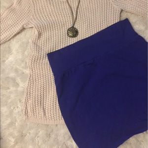 BOGO- Cobalt blue stretchy mini skirt