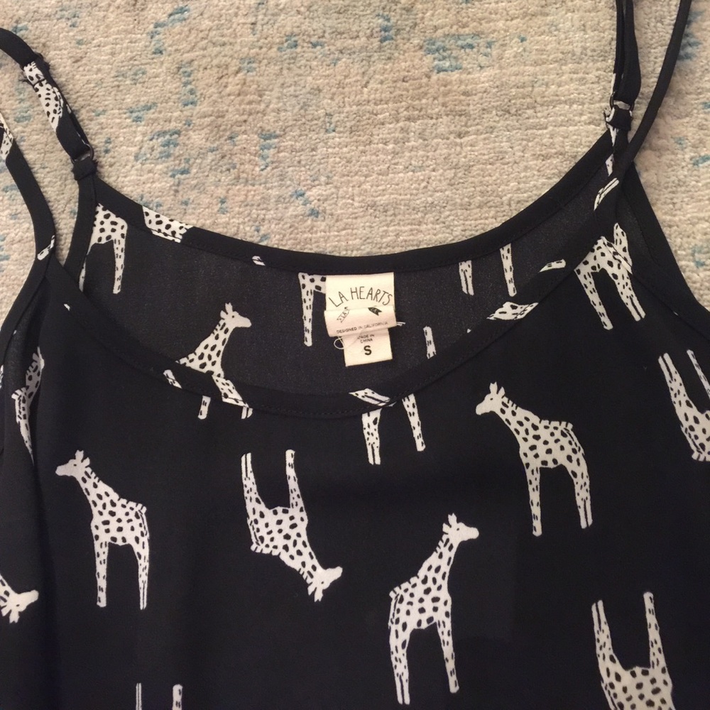 LA hearts giraffe dressy shirt