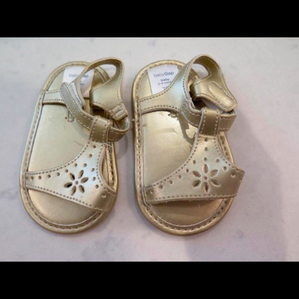 3-6 mo Gold Baby Gap Sandals