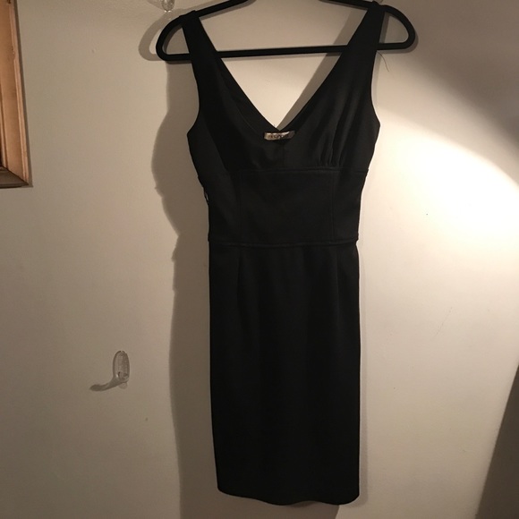 V-Neck Black Dress - Picture 1 of 3