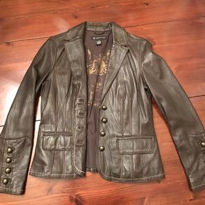 INC International Concepts 100% Leather Jacket
