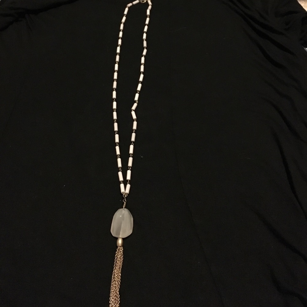 Loft - Fashion Necklace - Lt Mint Green and Gold