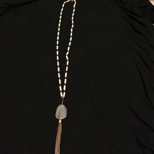 Loft - Fashion Necklace - Lt Mint Green and Gold