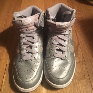 Nike Silver Glitter High Tops