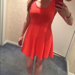 Bright coral/orange cute dress