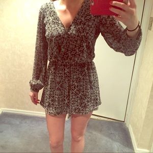 Black and white romper