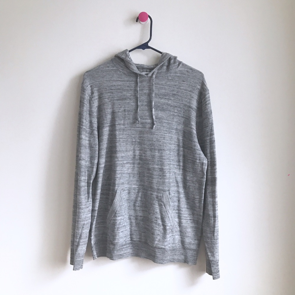 Old Navy gray heathered lightweight hoodie sweater