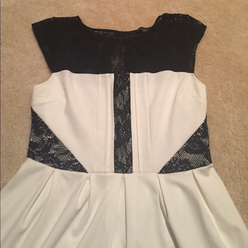 Black and white party dress