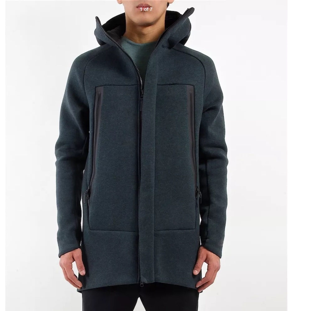 Men's Nike Tech Fleece Parka Seaweed/Heather/Black