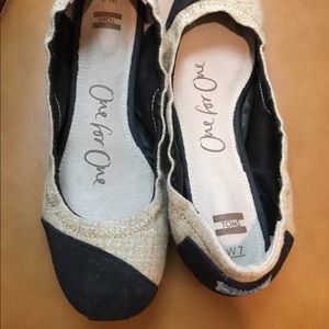 Toms burlap Ballet Flats