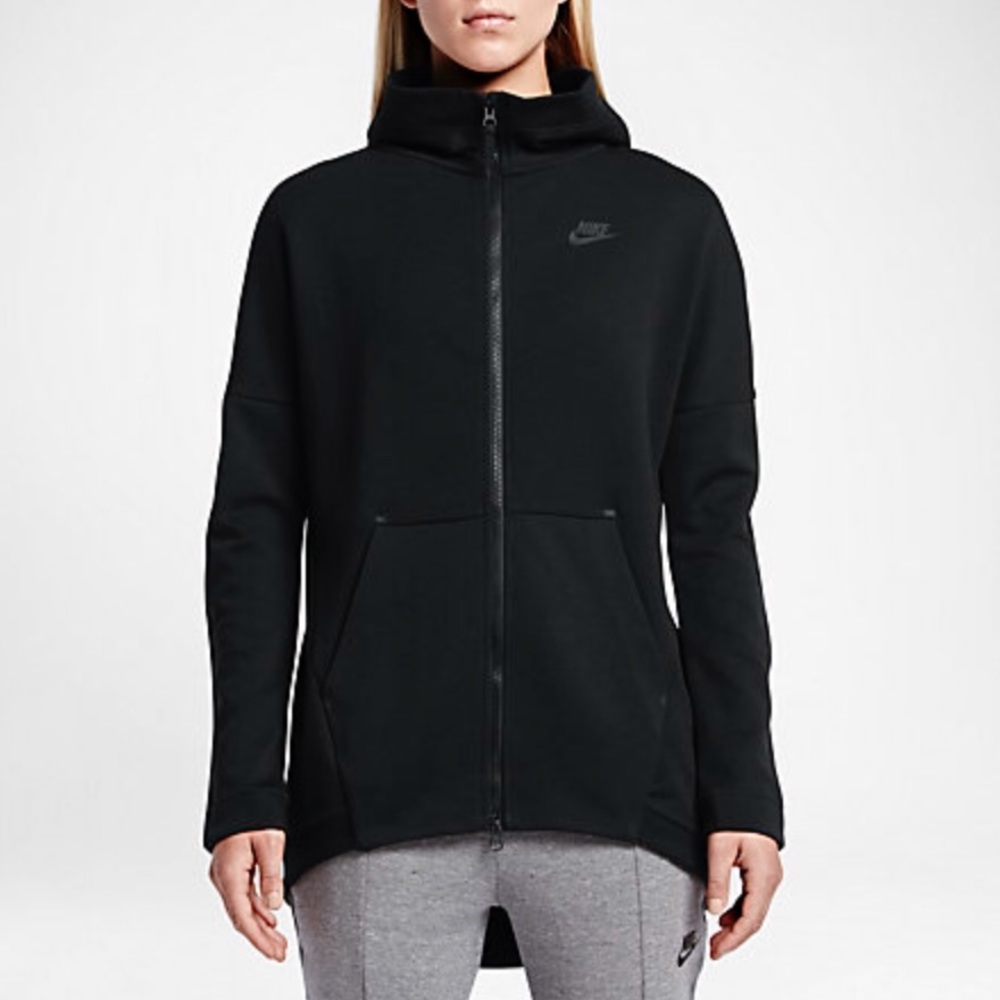 Nike Women's Tech Fleece Cape Hoody Jacket Black
