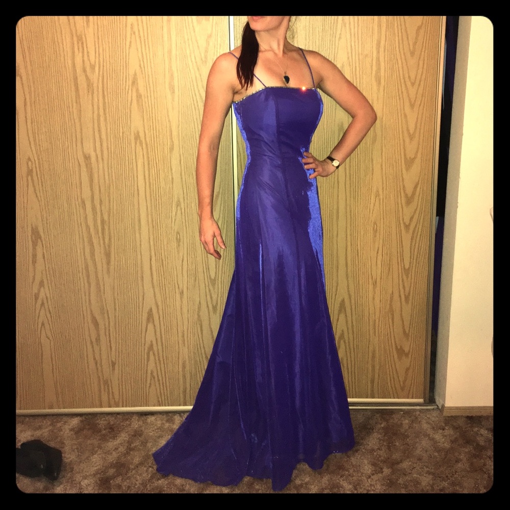 Purple shiny Prom Dress