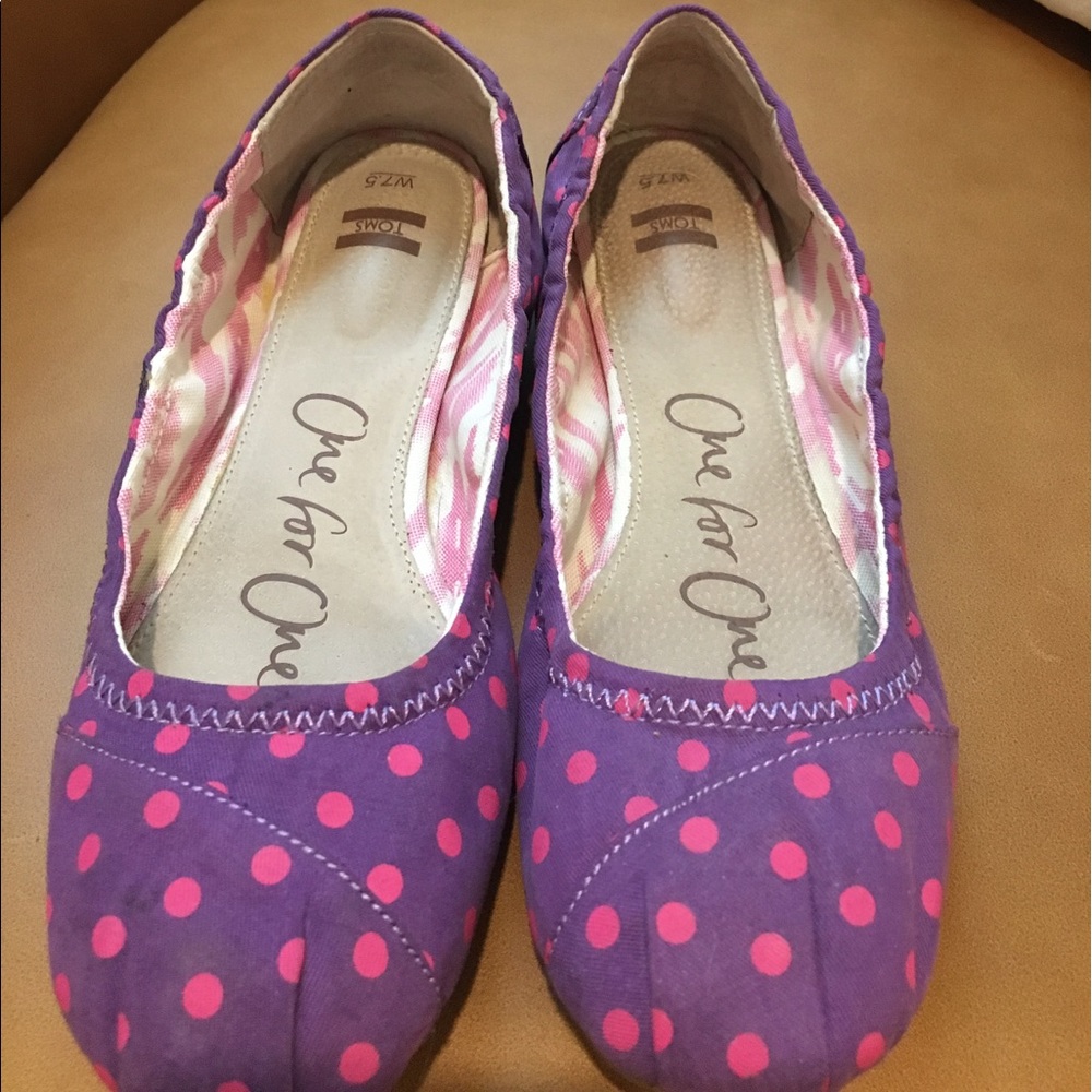 Toms pink and purple Ballet Flats