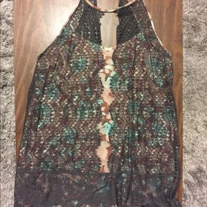 ‼️❤️ SALE ❤️‼️ Anthropologie Grey Lace Floral Top