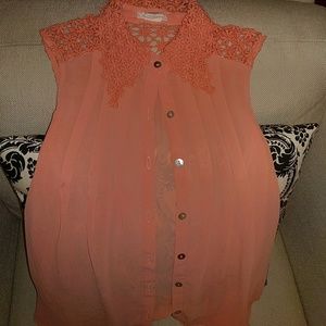 Peach Sheer Blouse