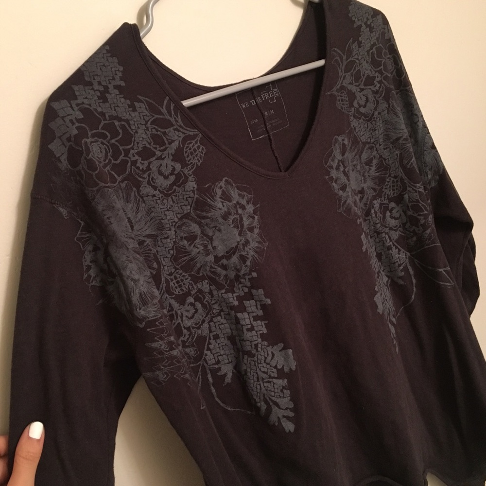 Free People V-Neck Tee