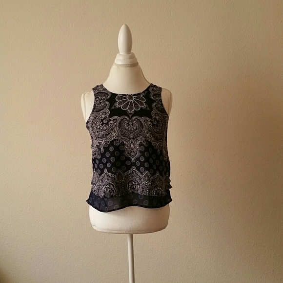 patrons of peace Tops - Patrons Of Peace Printed Boho Tank Top Size XS